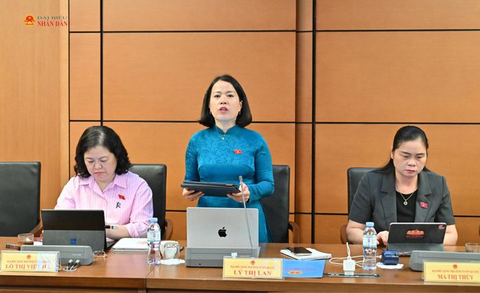 ĐBQH Lý Thị Lan (Tuyên Quang) phát biểu