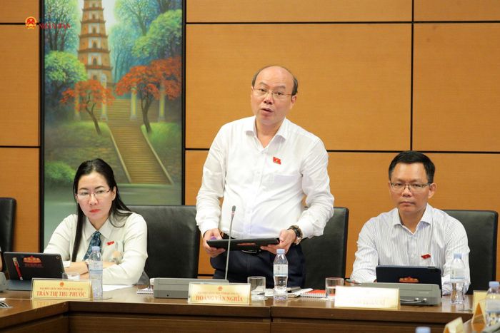 ĐBQH Hoàng Văn Nghĩa (Quảng Ngãi) phát biểu. Ảnh: Hồ Long