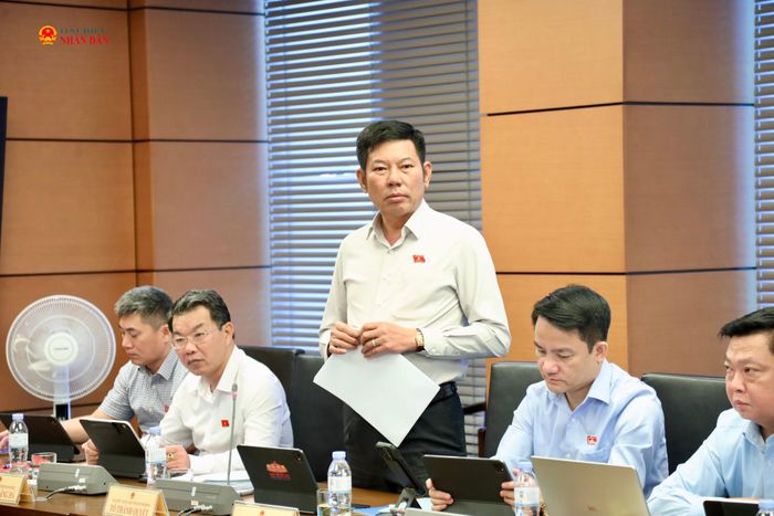 ĐBQH Tô Thành Quyết (Ninh Bình) phát biểu. Ảnh: Trọng Hiếu