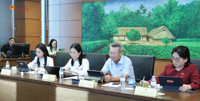 Các ĐBQH tỉnh Nghệ An tham gia thảo luận tổ.