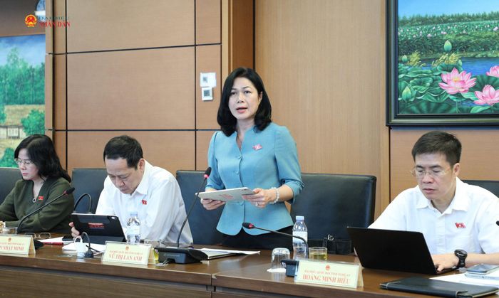 ĐBQH Vũ Thị Lan Anh (Nghệ An) phát biểu
