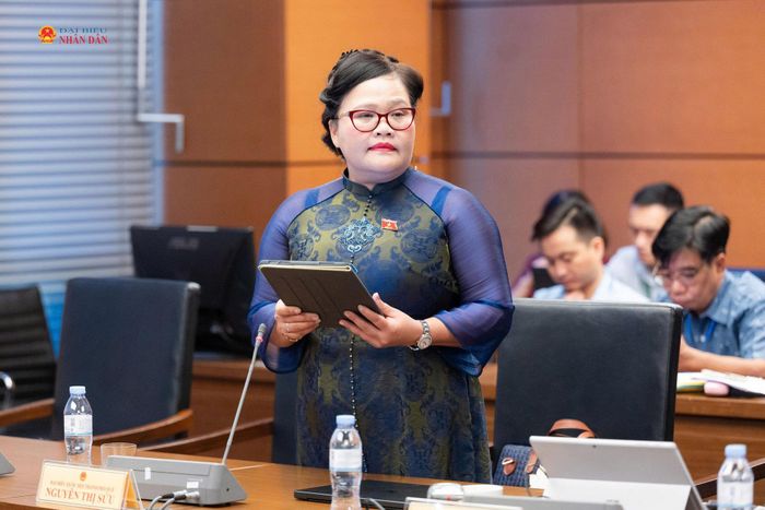 ĐBQH Nguyễn Thị Sửu (thành phố Huế) phát biểu. Ảnh: Trọng Hiếu