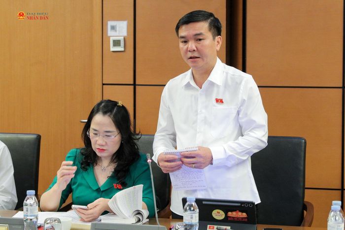 ĐBQH Hà Sỹ Huân (Thái Nguyên) phát biểu. Ảnh: Hồ Long