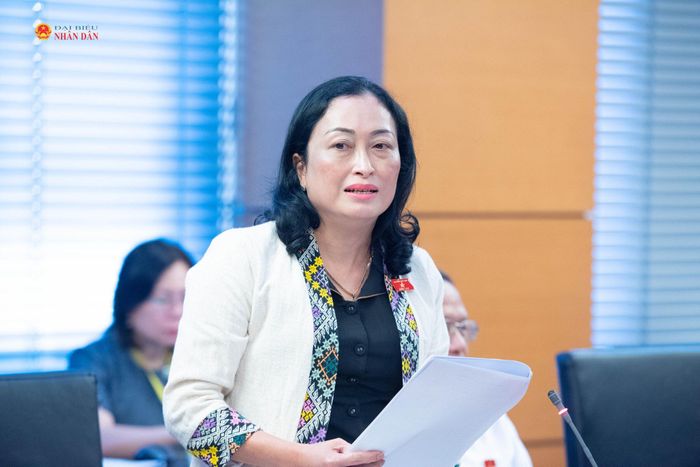 ĐBQH Trần Thị Hoa Ry (Cà Mau) phát biểu. Ảnh: Xuân Quý