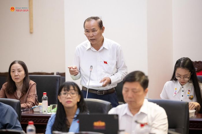 ĐBQH Phùng Đức Tiến (Khánh Hòa) phát biểu tại phiên họp. Ảnh: Phạm Thắng