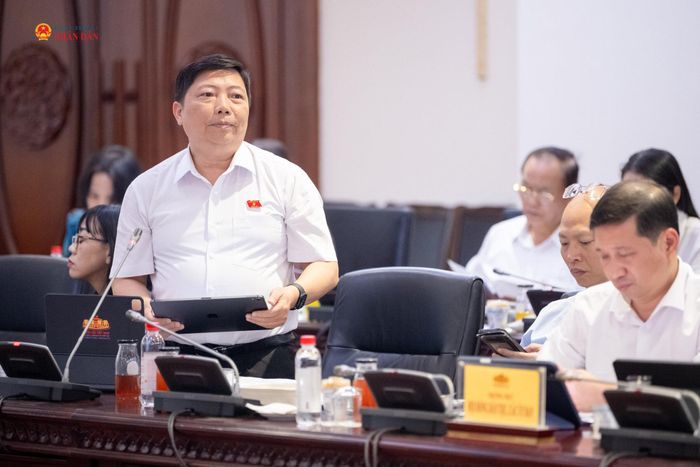 ĐBQH Nguyễn Vũ Trung (TP. Hồ Chí Minh) phát biểu tại phiên họp. Ảnh: Phạm Thắng