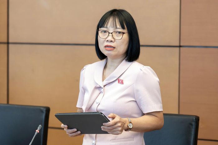 ĐBQH Nguyễn Thị Việt Nga (TP. Hải Phòng) phát biểu Ảnh: Nguyễn Tiến Anh Tuấn