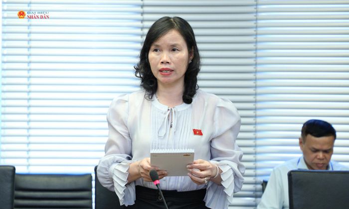 ĐBQH Hoàng Thị Thơ (Đồng Tháp) phát biểu
