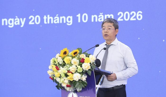 Ông Nguyễn Tài Anh - Phó Tổng giám đốc EVN phát biểu tại lễ khởi công. Ảnh: EVN