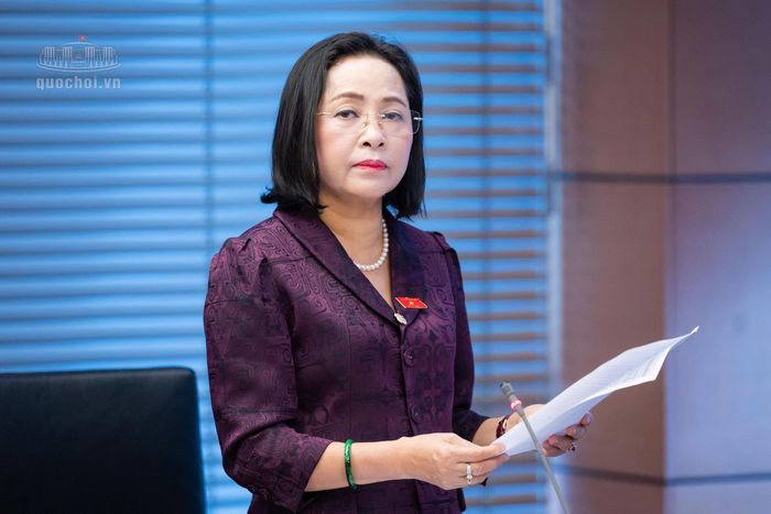 Phó Chủ tịch Quốc hội Nguyễn Thị Thanh phát biểu thảo luận tại Tổ