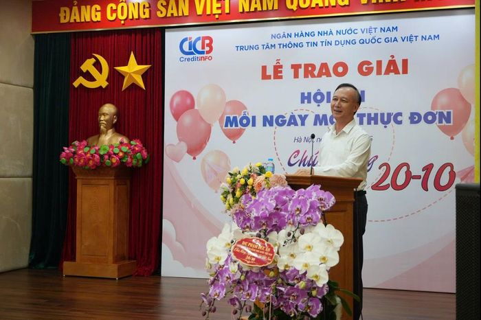 Ông Cao Văn Bình- Chủ tịch HĐQL kiêm Tổng Giám đốc CIC phát biểu tại Lễ trao giải