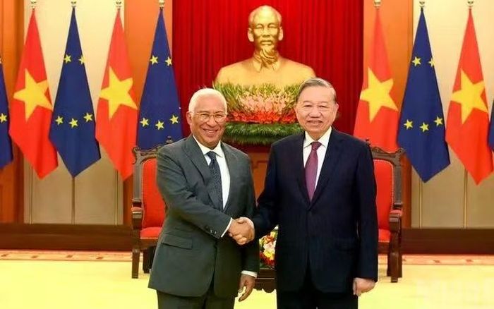 Tổng Bí thư, Chủ tịch nước Tô Lâm tiếp Chủ tịch Hội đồng châu Âu vào tháng 1/2026. Ảnh: Báo Nhân Dân.