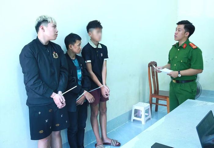 3 đối tượng tại cơ quan Công an.