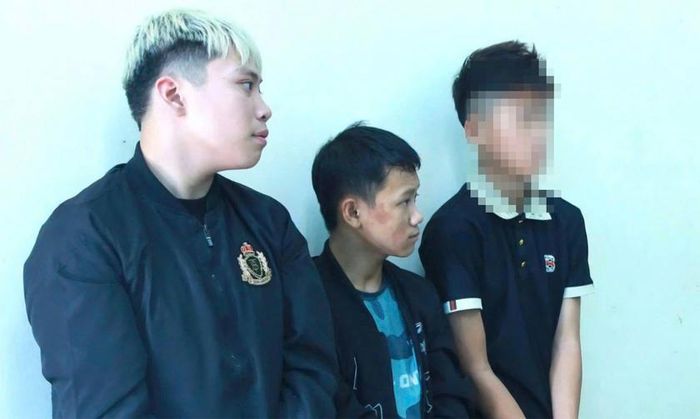 Các đối tượng bị bắt giữ sau khi gây án. Ảnh: Công an Nghệ An