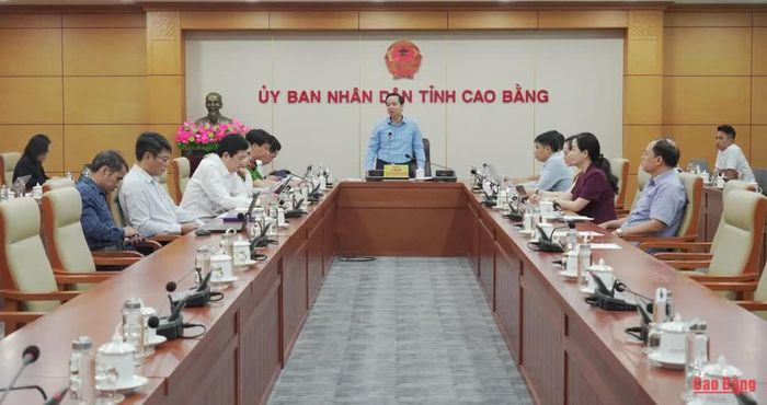 Phó Bí thư Tỉnh ủy, Chủ tịch UBND tỉnh Lê Hải Hòa phát biểu kết luận cuộc họp.