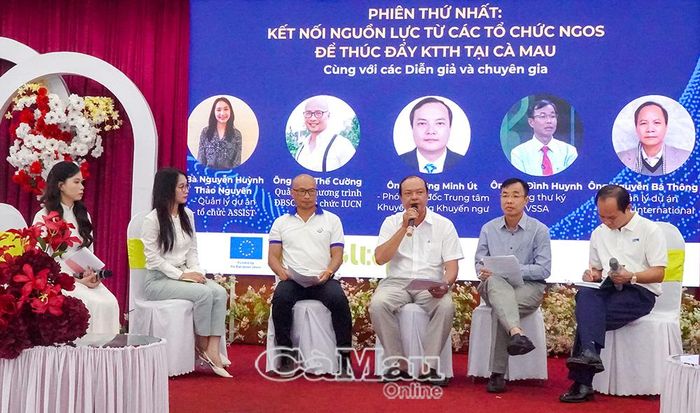 Các nhà quản lý, nhà khoa học và tổ chức quốc tế thảo luận về kết nối nguồn lực từ các tổ chức NGOs để thúc đẩy kinh tế tuần hoàn tại Cà Mau.
