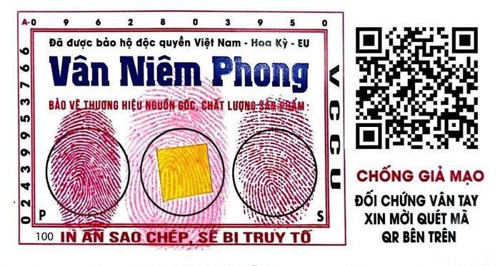 Tem vân niêm phong là một trong những loại tem chống giả được thế giới công nhận về sự độc đáo và khó làm giả của nó. Ảnh NT