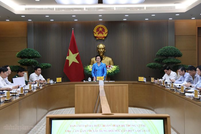 Phó Thủ tướng Phạm Thị Thanh Trà chủ trì cuộc họp Ban Chỉ đạo, chiều 19/10. (Ảnh: chinhphu.vn)