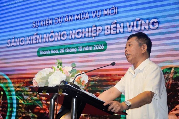 Ông Nguyễn Đức Cường - Phó Giám đốc Sở Nông nghiệp và Môi trường Thanh Hoá chia sẻ thông tin tại tọa đàm.
