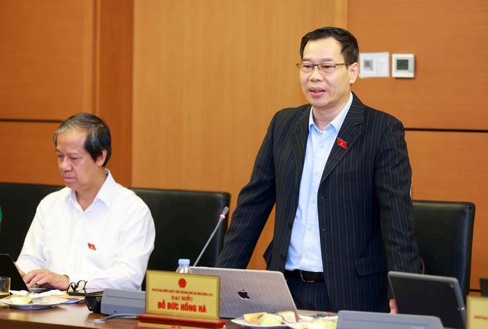 Đại biểu Đỗ Đức Hồng Hà (Đoàn Hà Nội) phát biểu thảo luận. Ảnh: Văn Tuyến