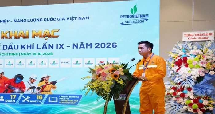 Anh Hoàng Ngọc Quý, Kỹ sư Phòng Kỹ thuật sản xuất, Chi nhánh Khí Đông Nam Bộ - Tổng công ty Khí Việt Nam (PVGAS). Ảnh: PETROVIETNAM