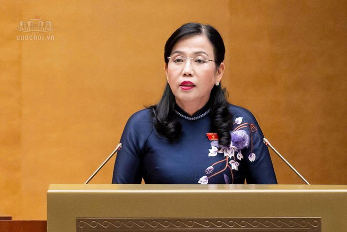 Chủ nhiệm Ủy ban Khoa học, Công nghệ và Môi trường của Quốc hội Nguyễn Thanh Hải báo cáo thẩm tra. Ảnh: media.quochoi.vn