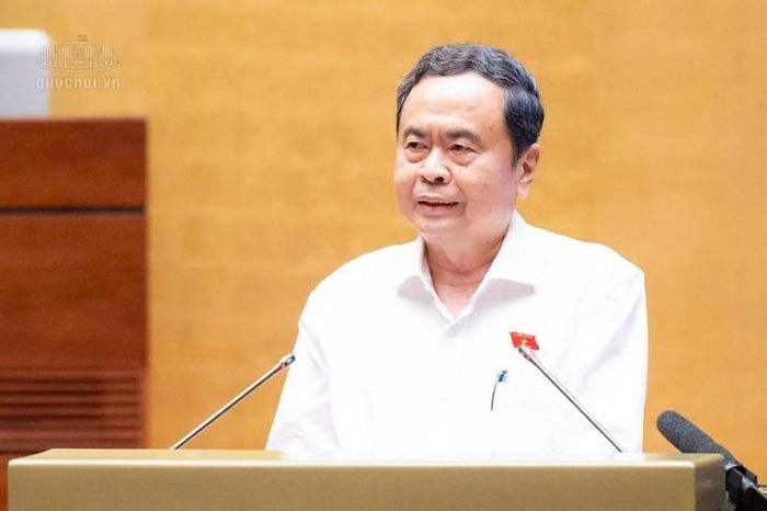 Chủ tịch Quốc hội phát biểu tại buổi gặp mặt. Ảnh: Media Quốc hội