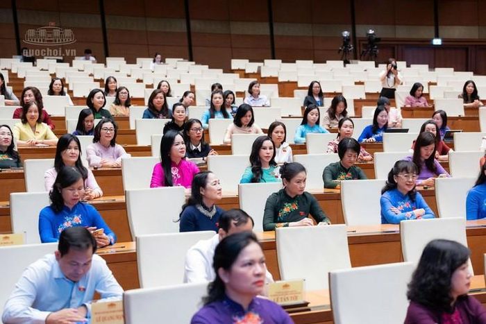Các nữ đại biểu Quốc hội tham dự buổi gặp mặt. Ảnh: Media Quốc hội