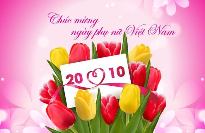 Thiệp ngày 20/10 có nhiều mẫu đẹp để chúc mừng ngày Phụ nữ Việt Nam.