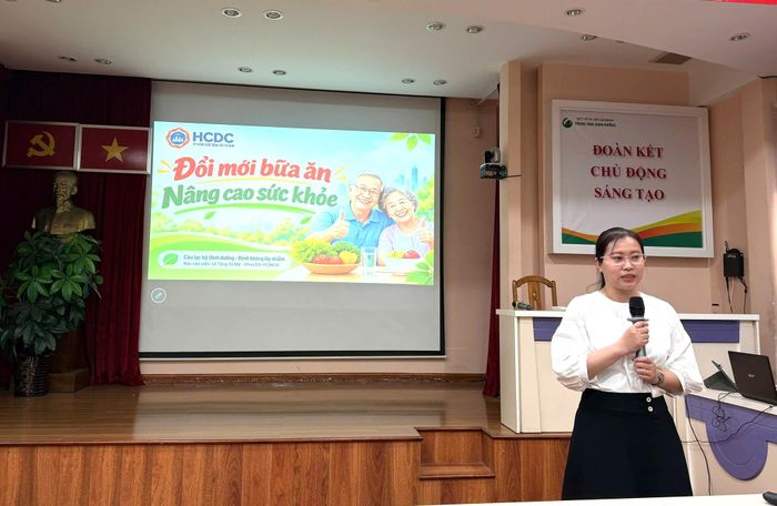 Hoạt động hưởng ứng Tuần lễ Dinh dưỡng và Phát triển tại TPHCM. Ảnh: P.N