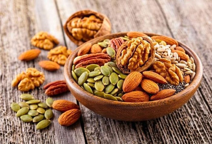 Các loại hạt giàu chất chống oxy hóa tốt cho sức khỏe não bộ. Ảnh minh họa AI
