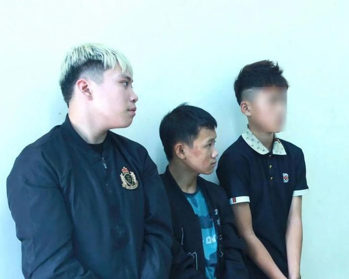 Các đối tượng tại cơ quan công an. ẢNH: C.A