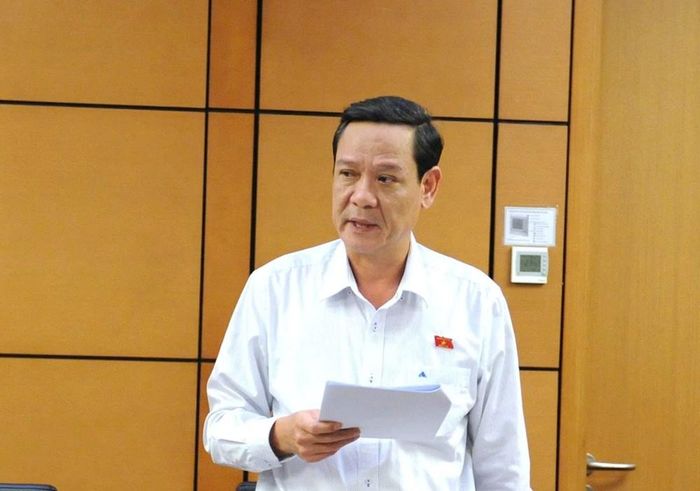 Đại biểu Võ Văn Hội, Đoàn ĐBQH tỉnh Vĩnh Long, phát biểu. Ảnh: Quốc hội