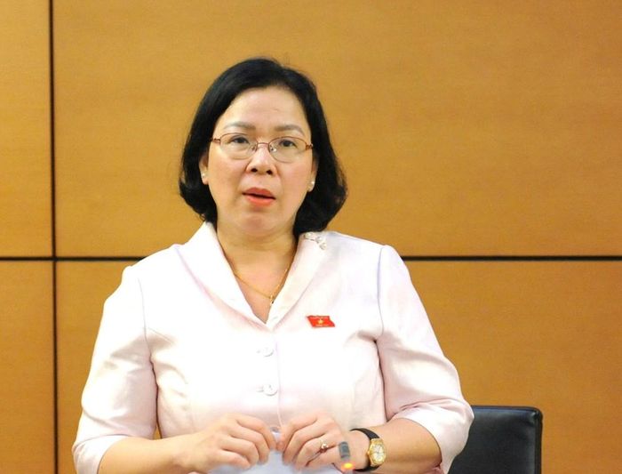 Phó Chủ nhiệm Ủy ban Văn hóa và Xã hội Trần Thị Thanh Lam phát biểu. Ảnh: Quốc hội