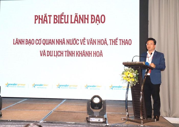 Ông Luyện Mạnh Cường, Phó Giám đốc Trung tâm Xúc tiến Đầu tư, Thương mại và Du lịch tỉnh Khánh Hòa, phát biểu