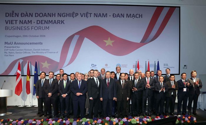 Tổng Bí thư, Chủ tịch nước Tô Lâm cùng Nhà Vua Đan Mạch Frederik X dự Diễn đàn Doanh nghiệp Việt Nam – Đan Mạch. Ảnh: Thống Nhất – TTXVN