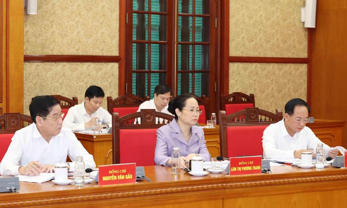 Thành viên Ban Chỉ đạo Trung ương kỷ niệm các ngày lễ lớn và sự kiện lịch sử quan trọng của đất nước giai đoạn 2026 - 2030 tham dự phiên họp. Ảnh: Phương Hoa - TTXVN