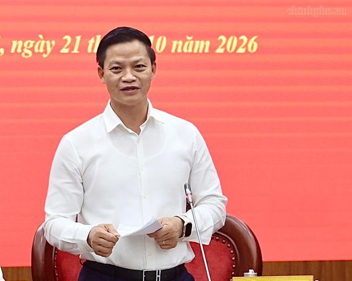Bí thư Tỉnh uỷ Quảng Trị Vương Quốc Tuấn phát biểu - Ảnh: chinhphu.vn/Thu Sa