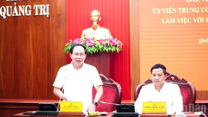 Phó Thủ tướng Lê Tiến Châu phát biểu kết luận buổi làm việc. (Ảnh: HG)