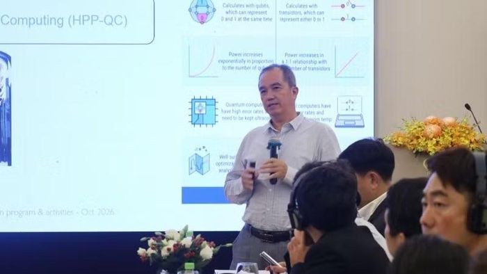 Đại biểu phát biểu tại hội thảo (Ảnh: HCMC C4IR)