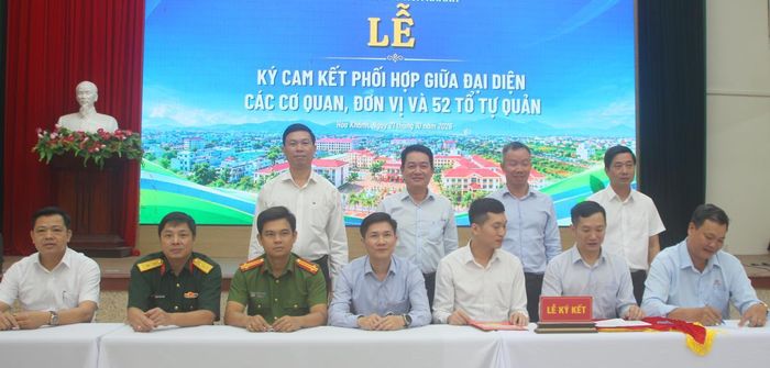 Các đơn vị ký cam kết phối hợp thực hiện nhiệm vụ được giao.