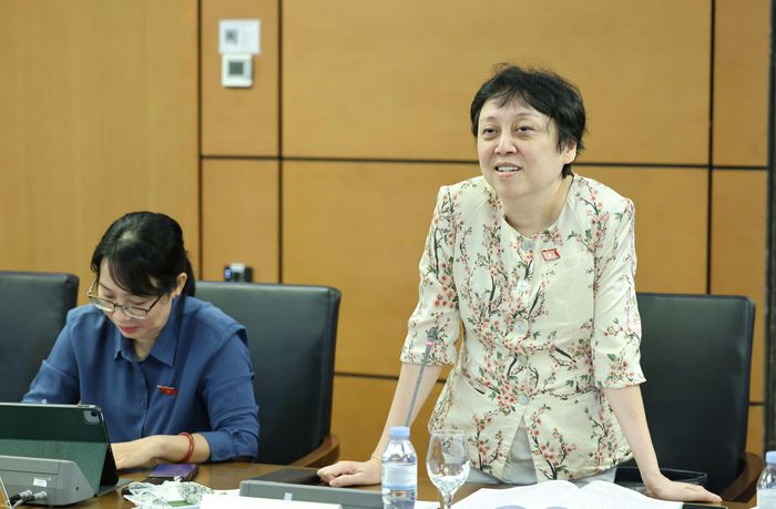  ĐB Phạm Khánh Phong Lan (Đoàn ĐBQH TPHCM) phát biểu. Ảnh: QUANG PHÚC 