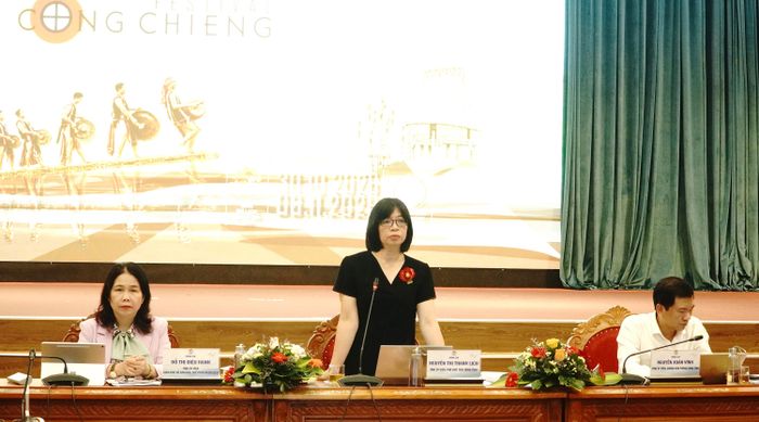 Phó Chủ tịch UBND tỉnh Gia Lai Nguyễn Thị Thanh Lịch phát biểu tại họp báo