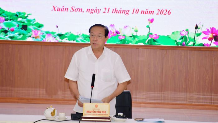  Đồng chí Nguyễn Văn Thọ, Phó Chủ tịch Thường trực HĐND TPHCM, phát biểu chỉ đạo tại buổi làm việc 