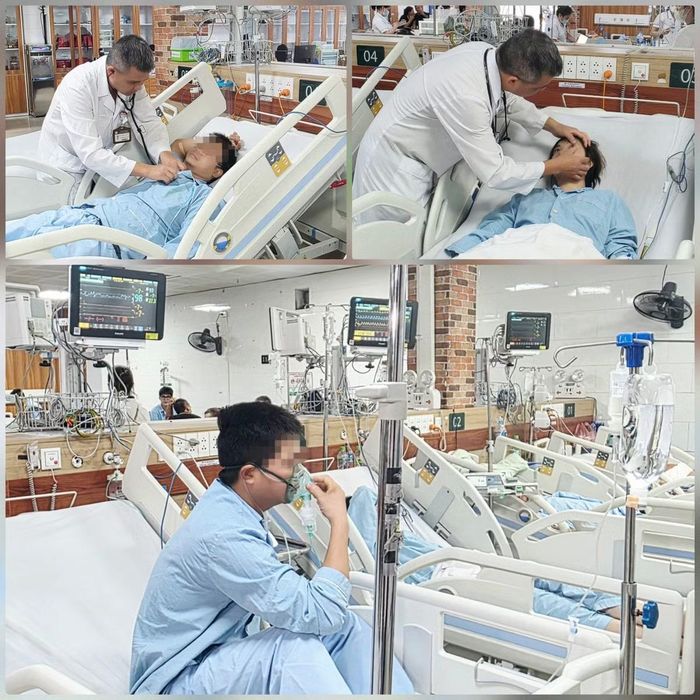 TS.BS Nguyễn Trung Nguyên thăm khám cho các bệnh nhân - Ảnh BVCC