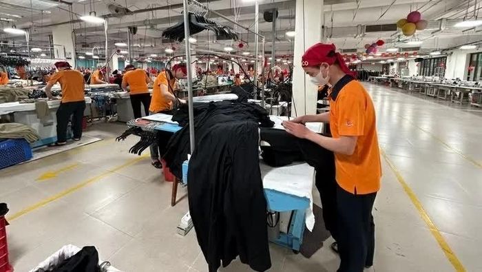 Dây chuyền may xuất khẩu của Công ty cổ phần may Hưng Yên, tỉnh Hưng Yên. (Nguồn: Nhân Dân)