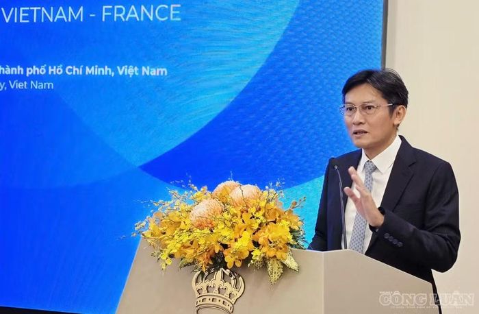 Ông Phạm Phú Trường - Phó Giám đốc Trung tâm Cách mạng công nghiệp lần thứ 4 tại TP.HCM (C4IR) phát biểu tại buổi Hội thảo. Ảnh: Chính Kỳ.