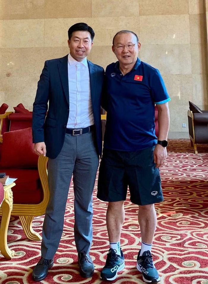 Ông Choi và ông Park Hang-seo trong lần gặp nhau.