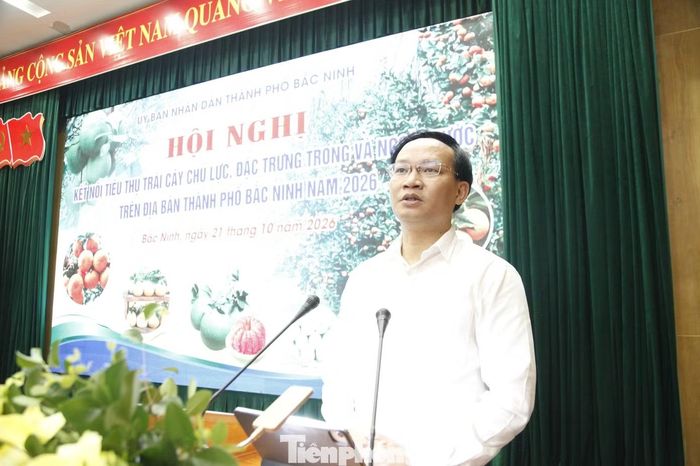Phó Chủ tịch UBND thành phố Bắc Ninh Phạm Văn Thịnh phát biểu tại hội nghị