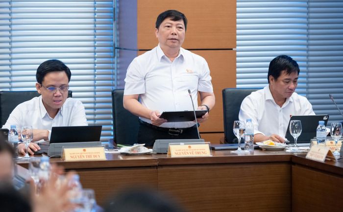 ĐBQH Nguyễn Vũ Trung (TPHCM) phát biểu. Ảnh: ĐBND
